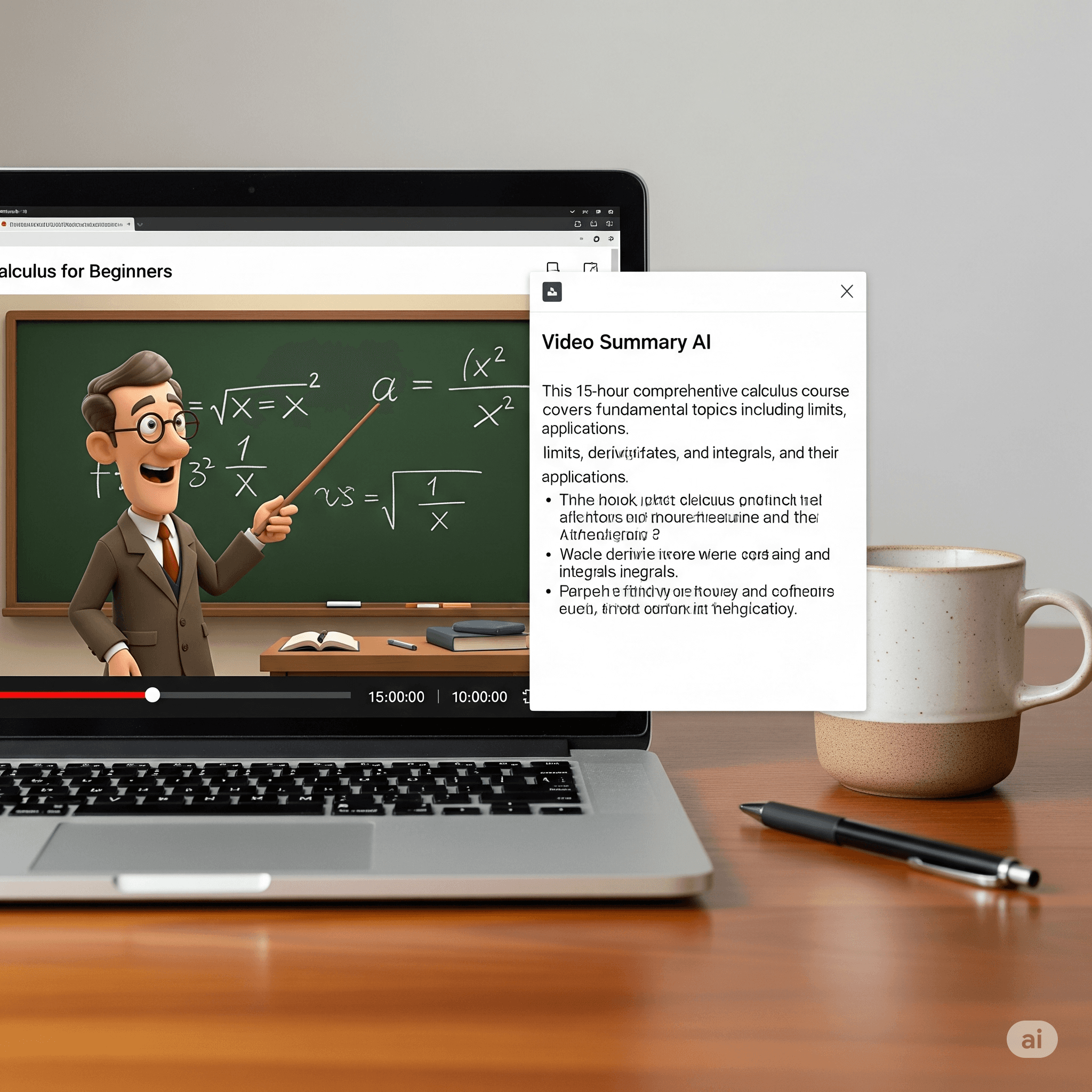 AI assistant for Educational YouTube videos