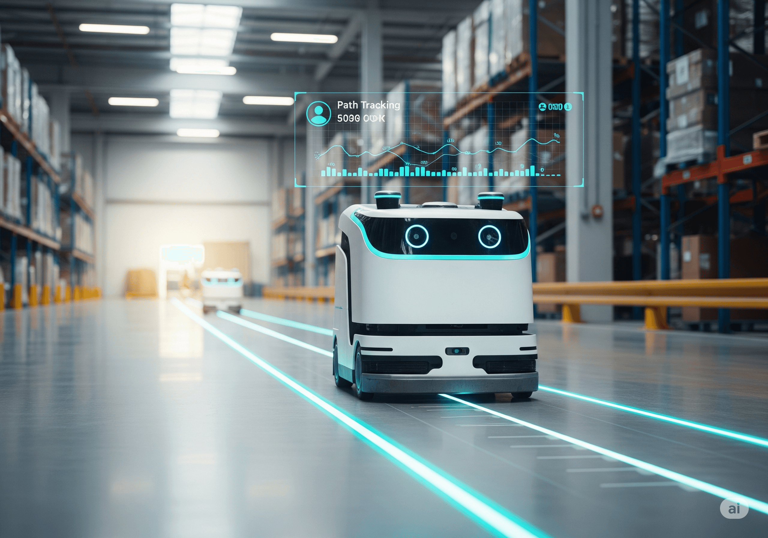 Indoor path finding and planning of a mobile robot for warehouses